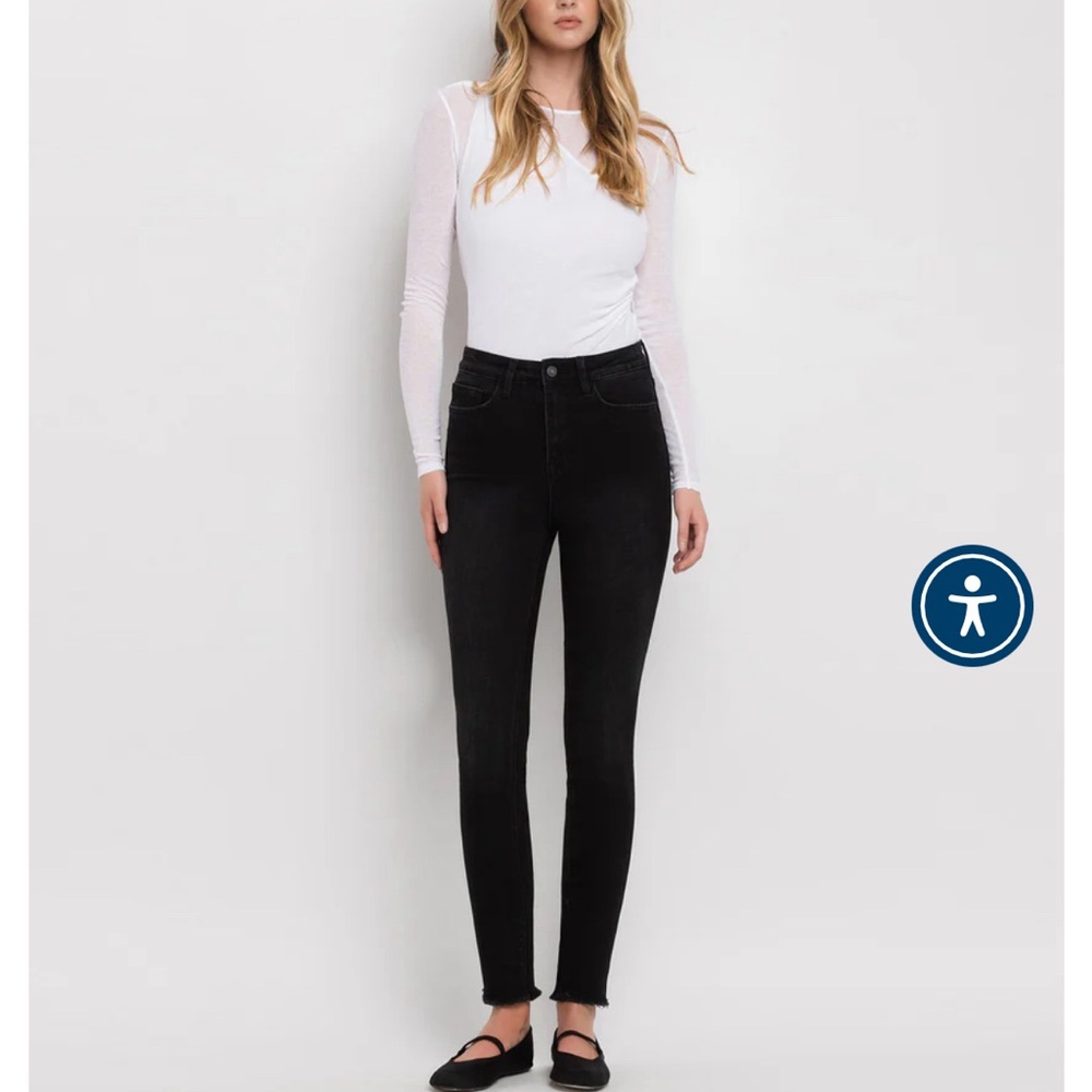 Vervet Jeans - Washed Black - Super High Rise Ankle Skinny Jeans